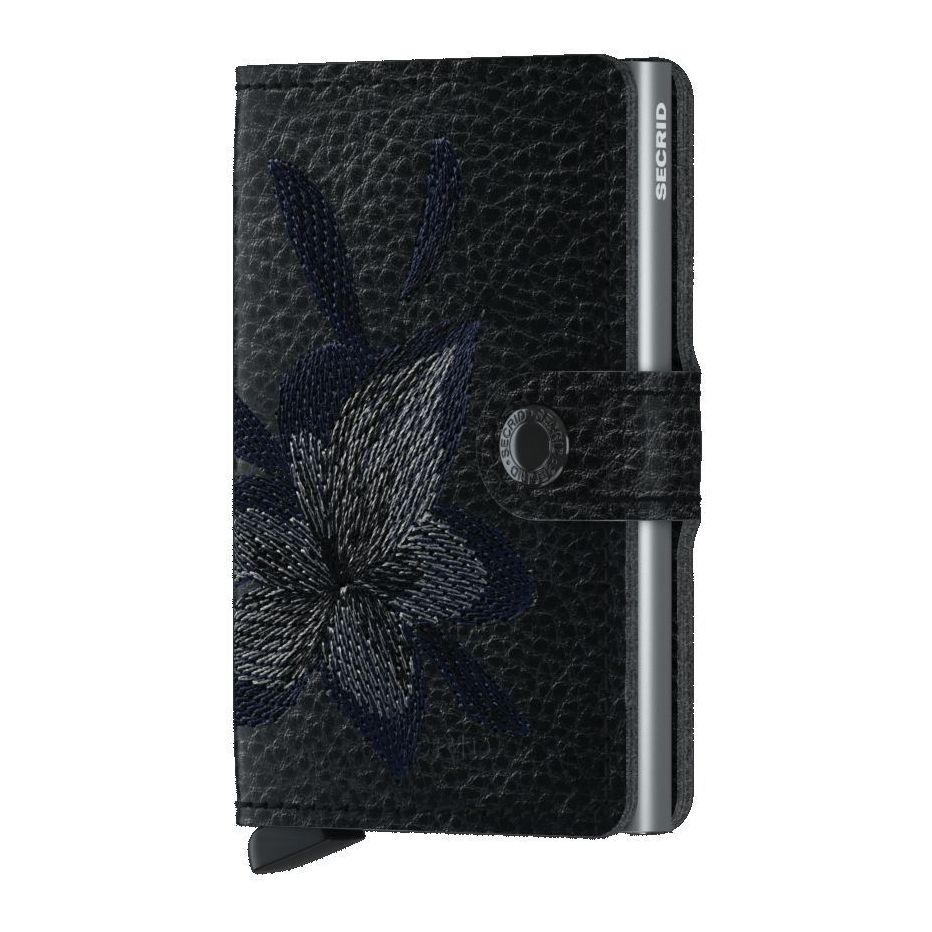 Secrid Miniwallet Leather Wallet Stitch Magnolia Black