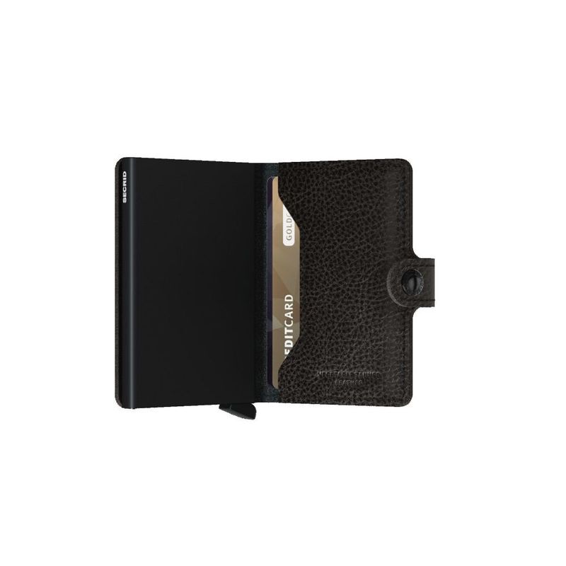 Secrid Miniwallet Leather Wallet Veg Tanned Black