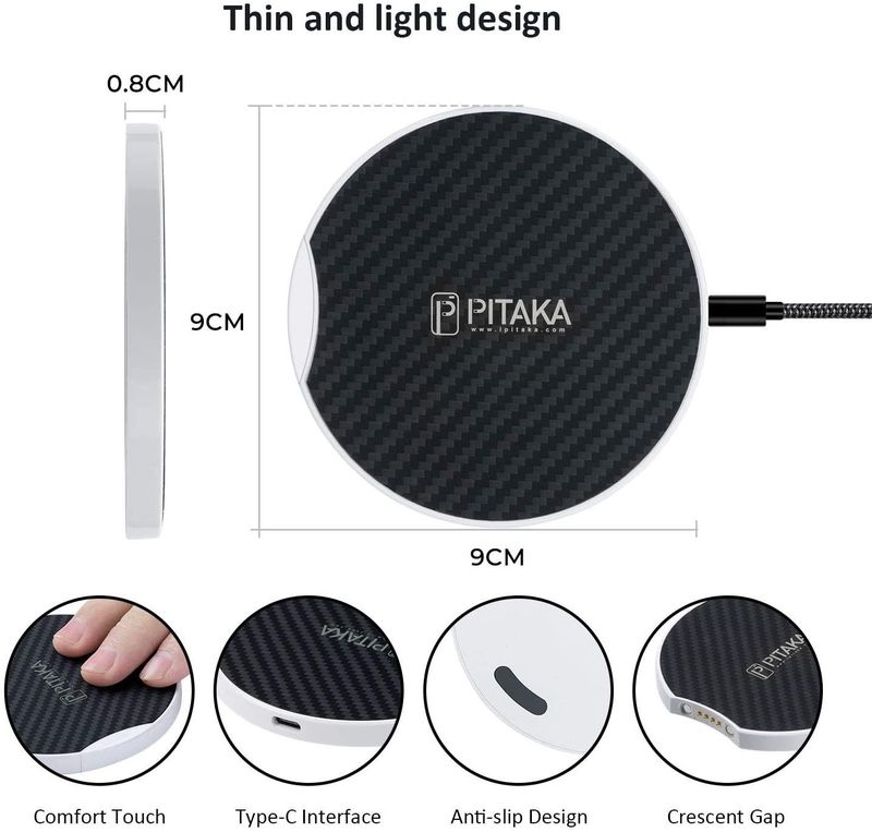 Pitaka Magpad White 10W Wireless Charging Pad