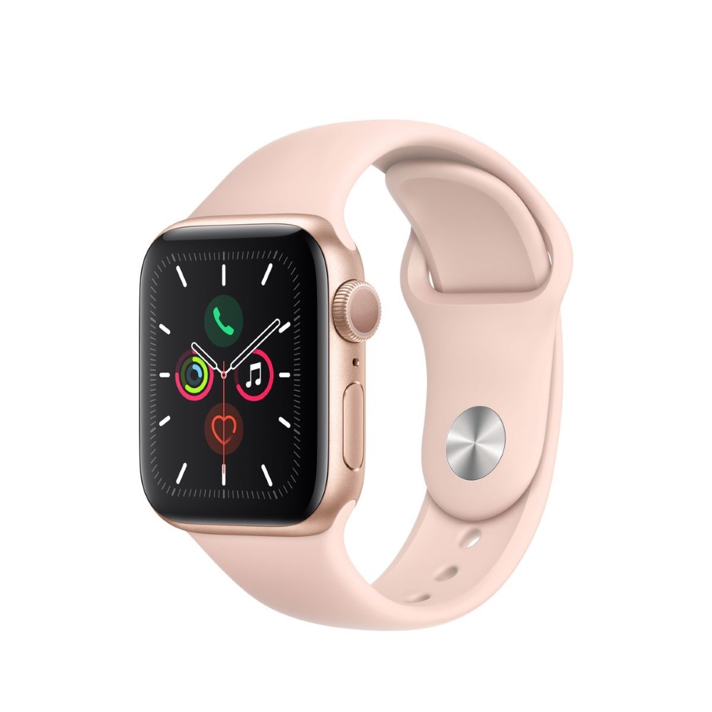 Apple Watch Series 5 GPS 40mm Gold Aluminium Case with Pink Sand Sport Band