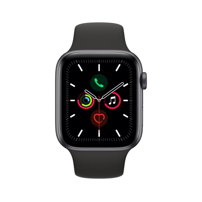 Apple Watch Series 5 GPS 44mm Space Grey Aluminium Case with Black Sport Band S/M & M/L