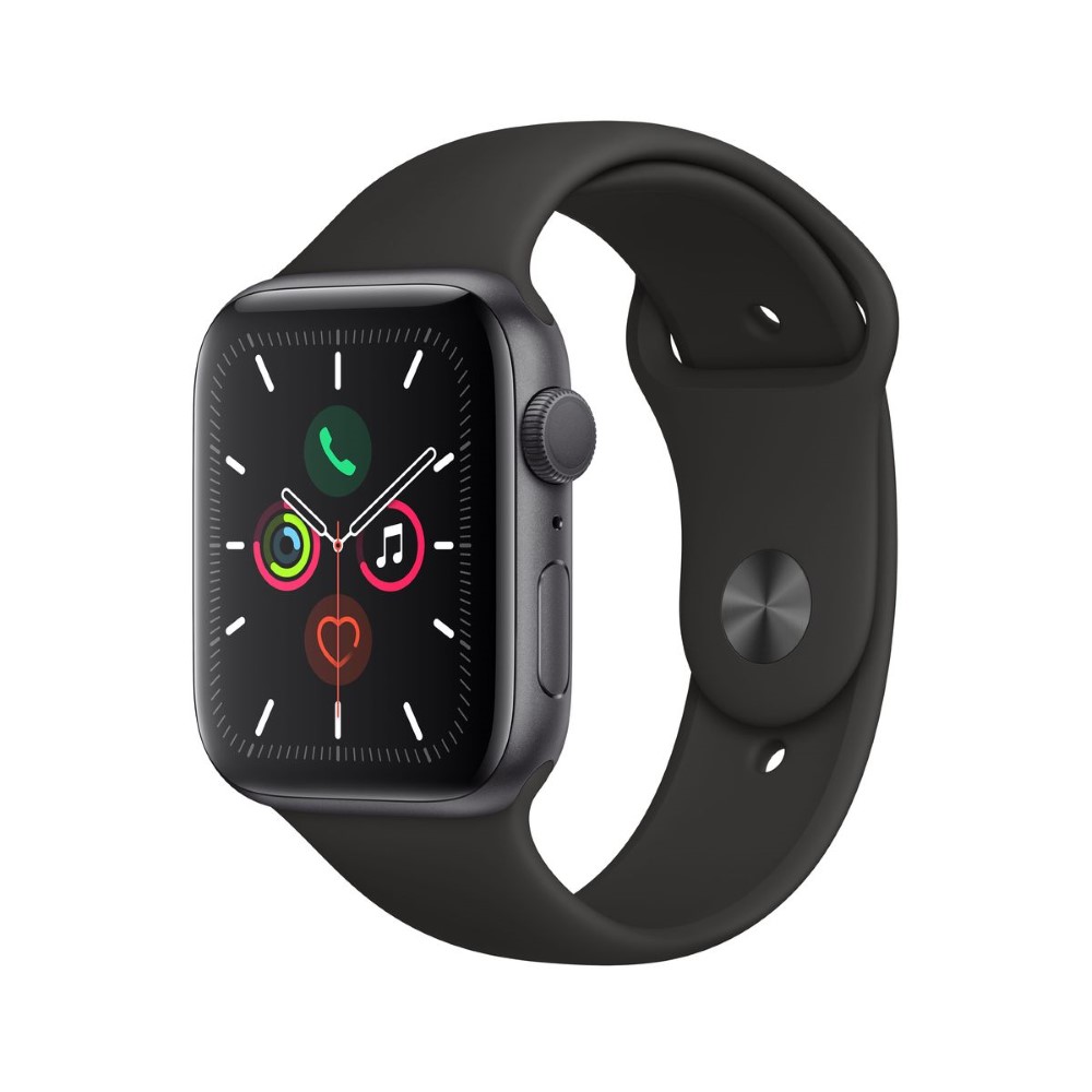 Apple Watch Series 5 GPS 44mm Space Grey Aluminium Case with Black Sport Band S/M & M/L