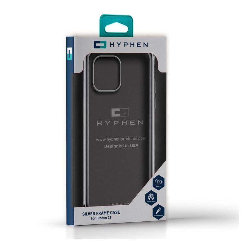 HYPHEN Clear Silver Frame Case for iPhone 11
