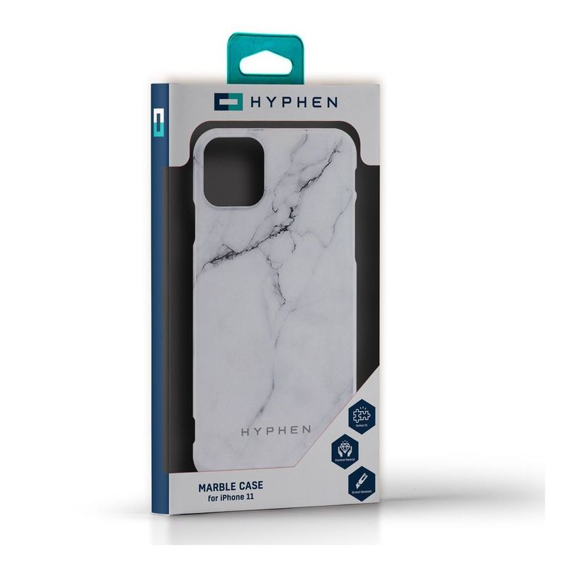 HYPHEN Marble Case White for iPhone 11