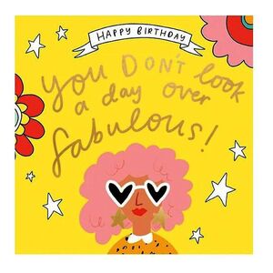 The Happy News A Day Over Fabulous Heart Sunglasses Greeting Card (160 x 156mm)