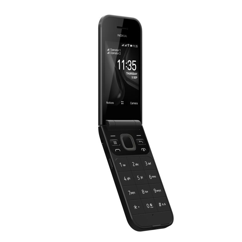 Nokia 2720 Flip Phone Black 4 GB/512 MB/Dual SIM