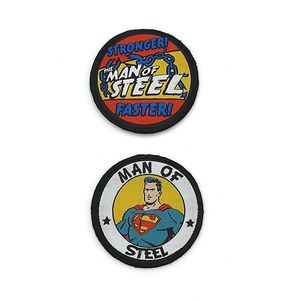 Fabric Flavours Badgeables Medium Man Of Steel Duo Badges (2 Pack)