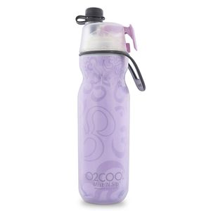 O2Cool Classic Elite Insulated Arctic Squeeze Mist'N Sip Water Bottle Yoga Purple 20oz 590ml