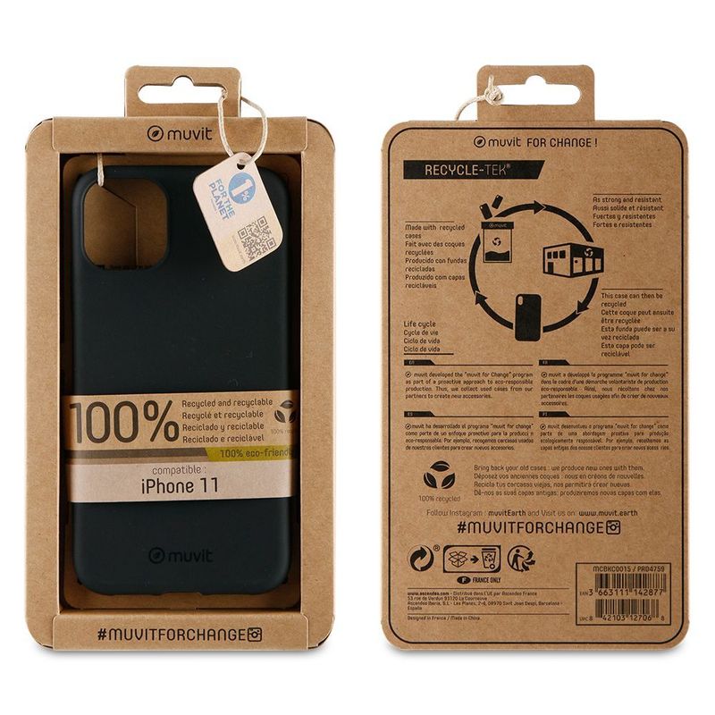 Muvit Change Recycletek Case Black for iPhone 11