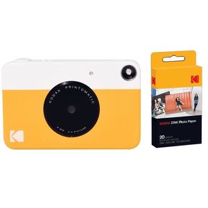 Kodak PRINTOMATIC Instant Digital Camera Yellow + Zink Paper (Pack of 40 Prints)