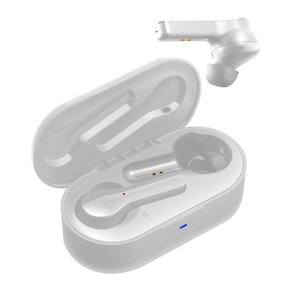 Promate Trueblue-4 Bluetooth V5.0 Tws Earphones With 500mAh Charging Case White