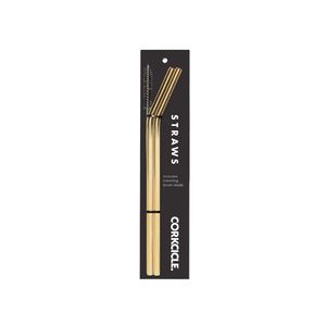 Corkcicle Straw For Tumbler+Brush Set 3Pcs Gold