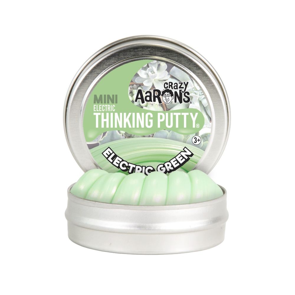 Crazy Aaron Mini Electric Green 2 Inch Thinking Putty Tin