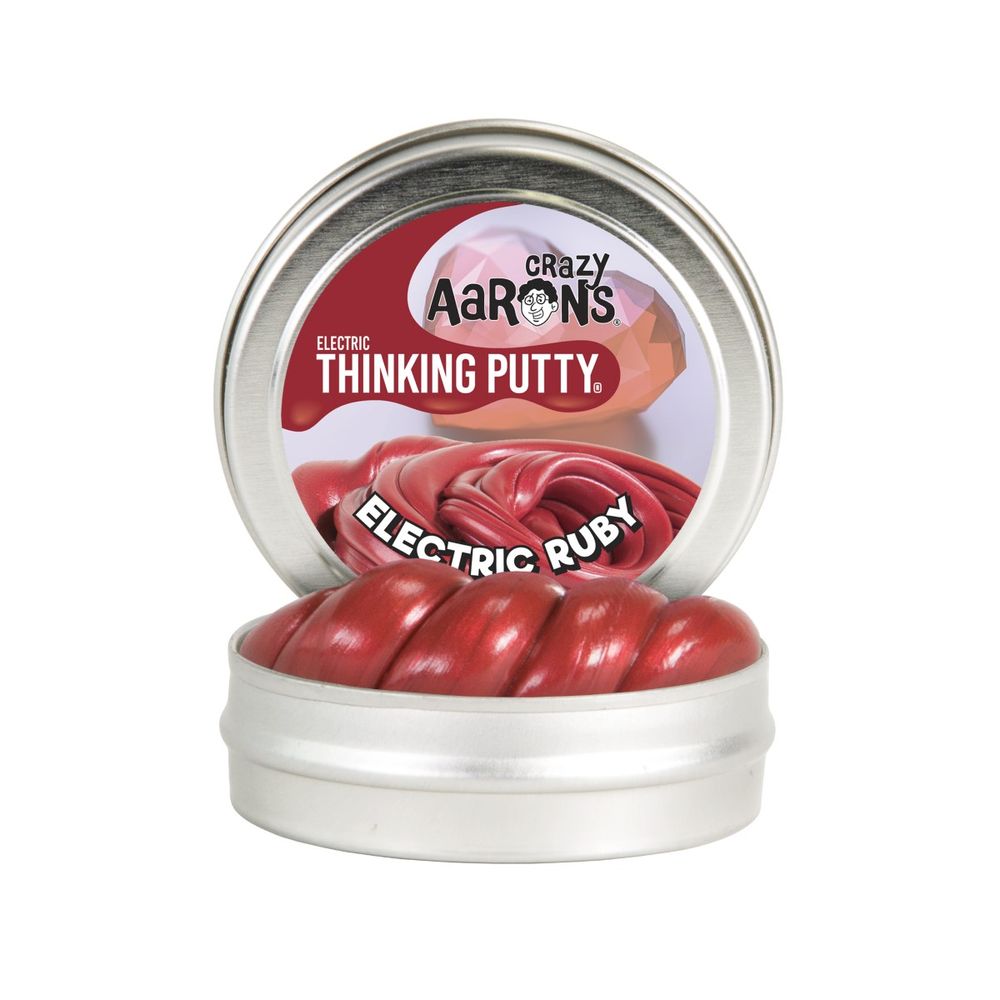 Crazy Aaron Mini Electric Ruby 2 Inch Thinking Putty Tin