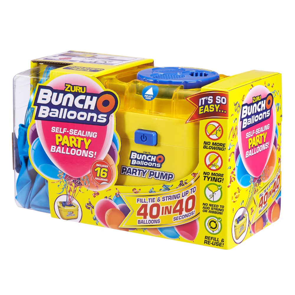 Bunch O Balloons Party Balloons Party Pump Pack With 2 Bunches Balloons Blue