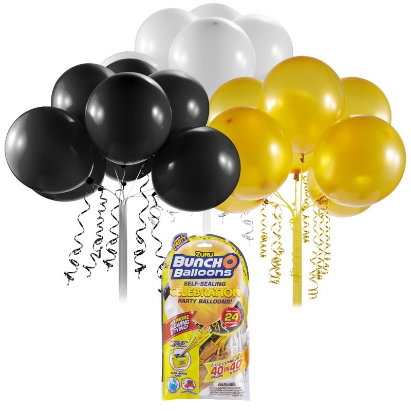 Bunch O Balloons Party Refill Mixed Pack Black/Gold/White