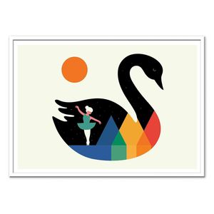 Swan Dance Art Poster by Andy Westface (30 x 40 cm)