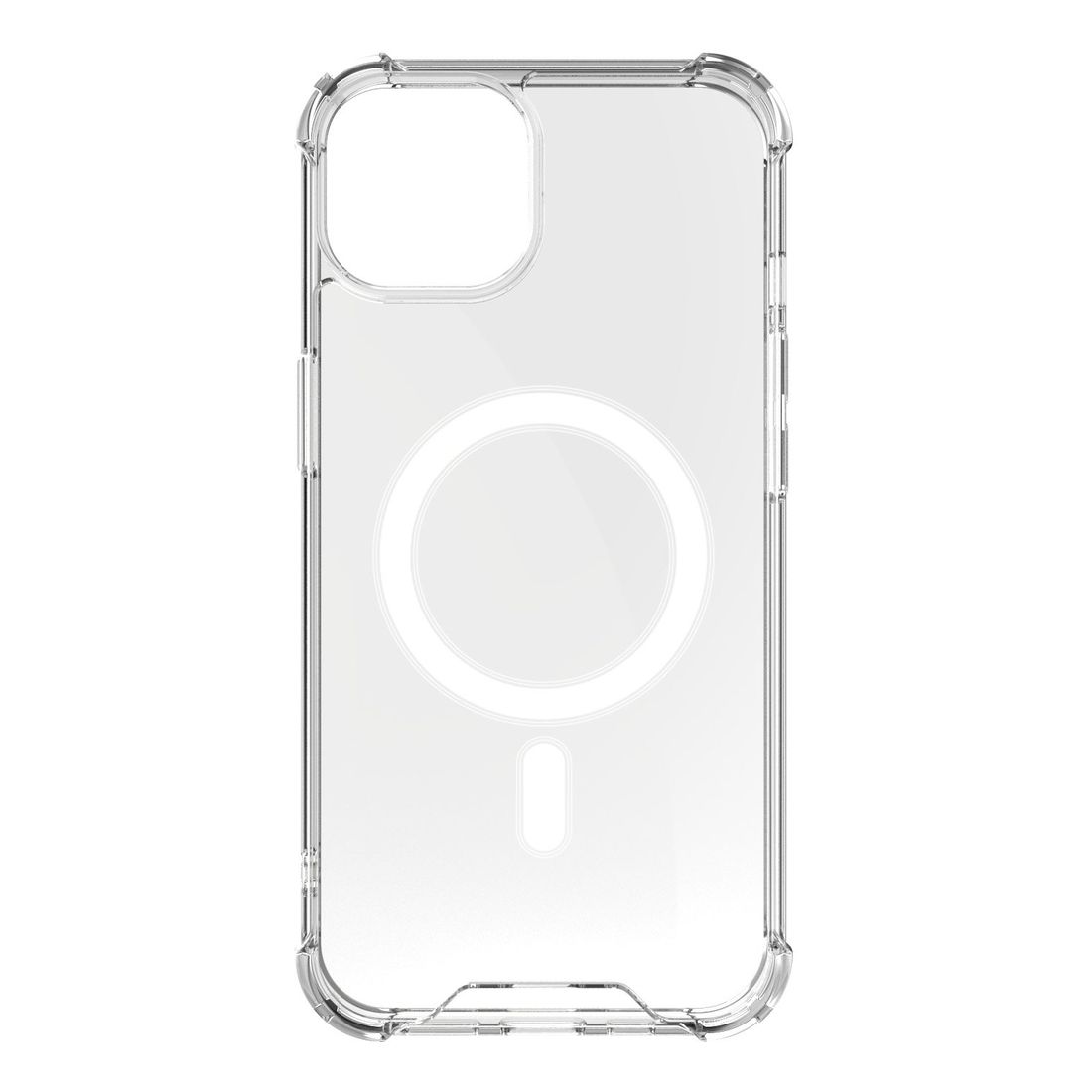 BAYKRON Shockproof and Anti-bacterial Mag Case Clear with Nylon Lanyard for iPhone 13