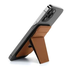 UNIQ Lyft Magnetic Snap-On Stand and Card Holder Toffee Brown for Smartphone