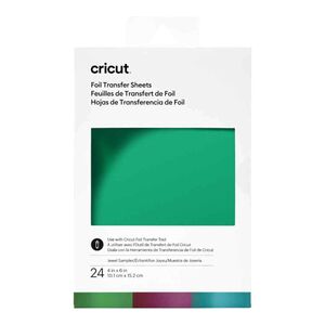 Cricut Transfer Foil Sheets Sampler - Jewel 10 x 15 cm (24 Sheets)