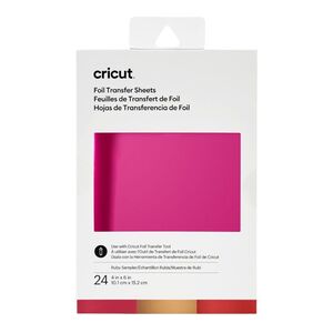 Cricut Transfer Foil Sheets Sampler - Ruby 10 x 15 cm (24 Sheets)