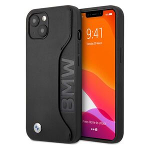 BMW Real Leather Hard Case for iPhone 13 Black