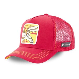 Capslab Looney Tunes Coyote 1 Unisex Adults' Trucker Cap - Red
