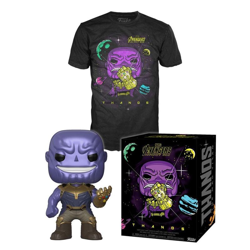 Funko Pop Tees Marvel Thanos In Space Unisex T-Shirt Black