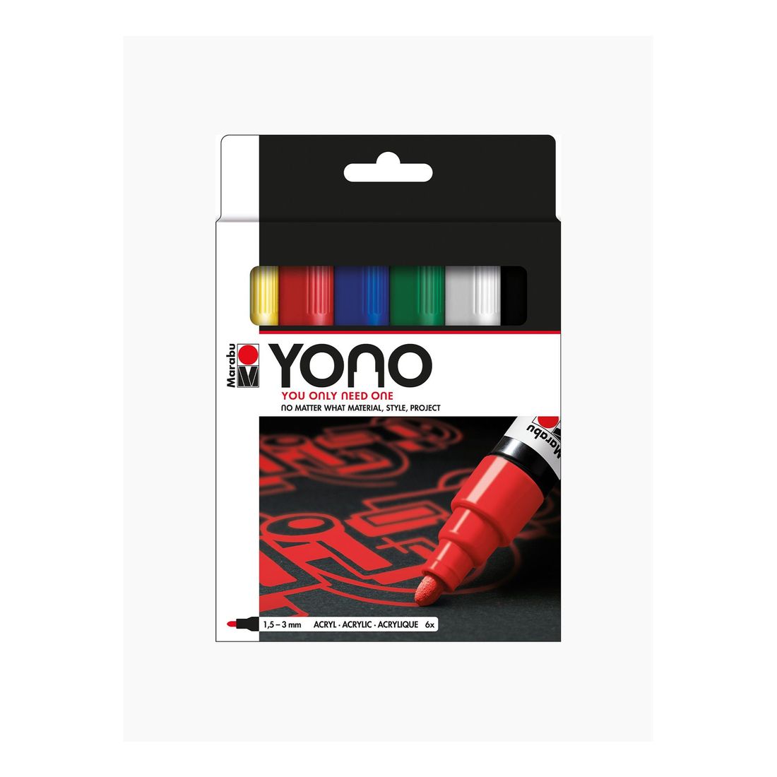 Marabu Yono Marker 1.5 To 3 mm Set (Set Of 6)