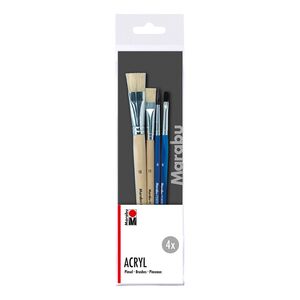 Marabu Acrylics Brush Set (Pack Of 4)