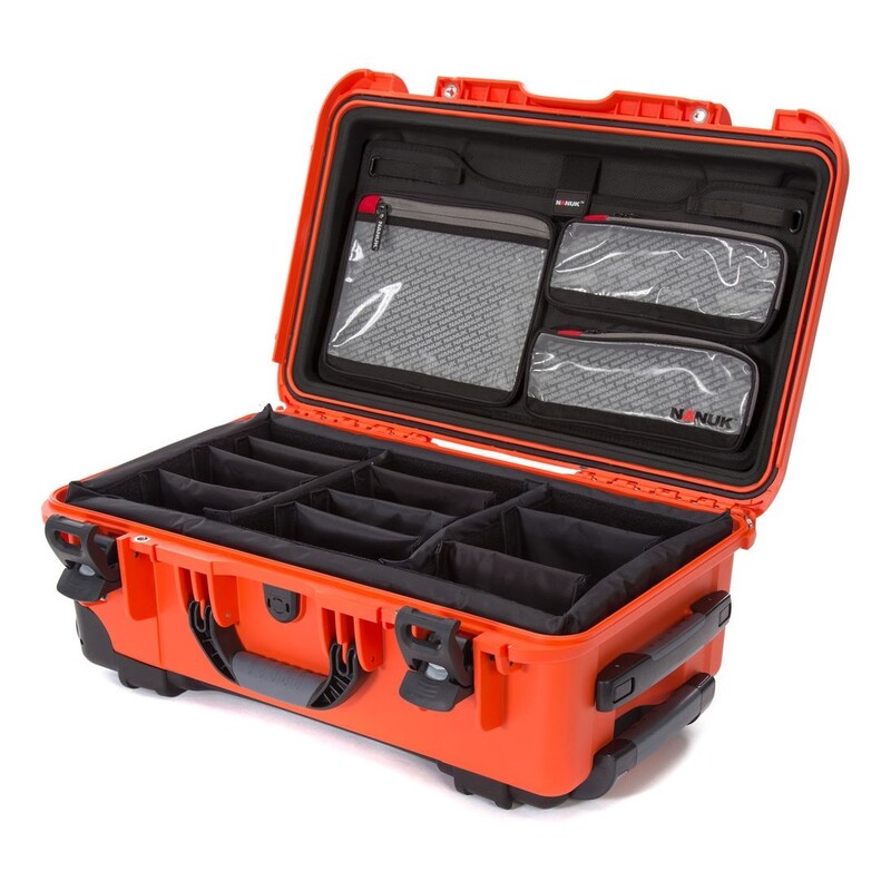 NANUK 935 Hard Utility Case With Lid Organizer & Padded Divider Orange