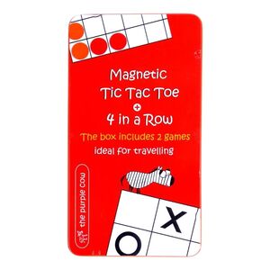 The Purple Cow To Go 4 In A Row & Tic Tac Toe Magnetic Travel Games