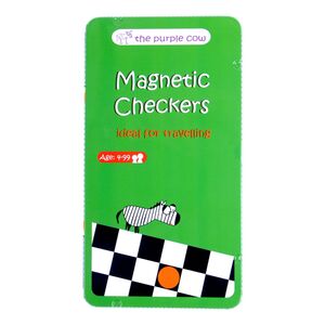 The Purple Cow To Go Checkers Magnetic Travel Games