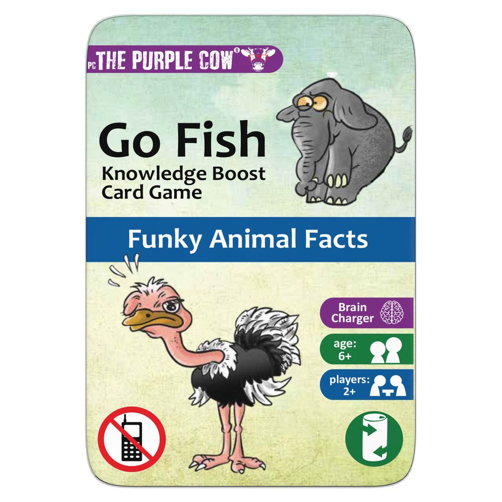 The Purple Cow Go Fish Funky Animals Facts Card Game