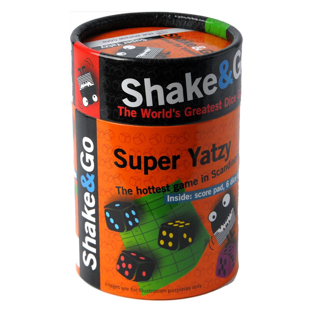 The Purple Cow Shake & Go Super Yatzy Dice Game