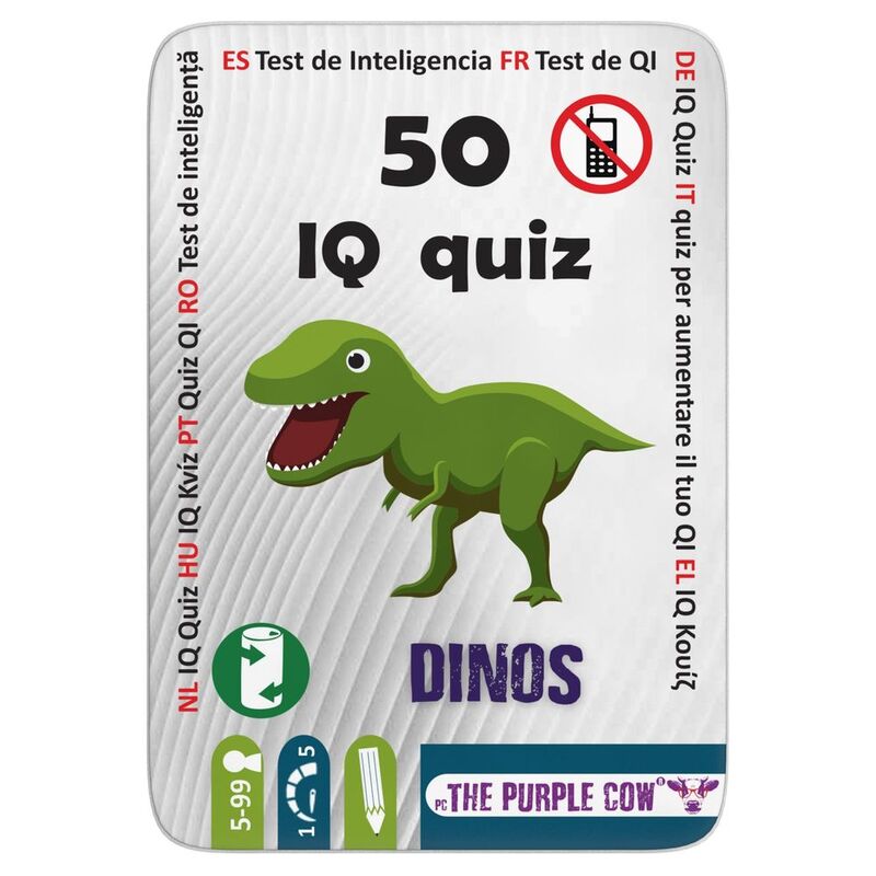 The Purple Cow Fifty IQ Quiz Dinos Card Game