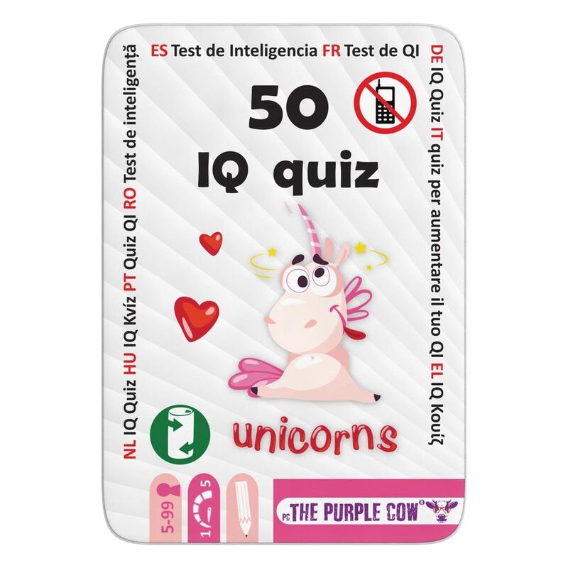 The Purple Cow Fifty IQ Quiz Unicorns Card Game