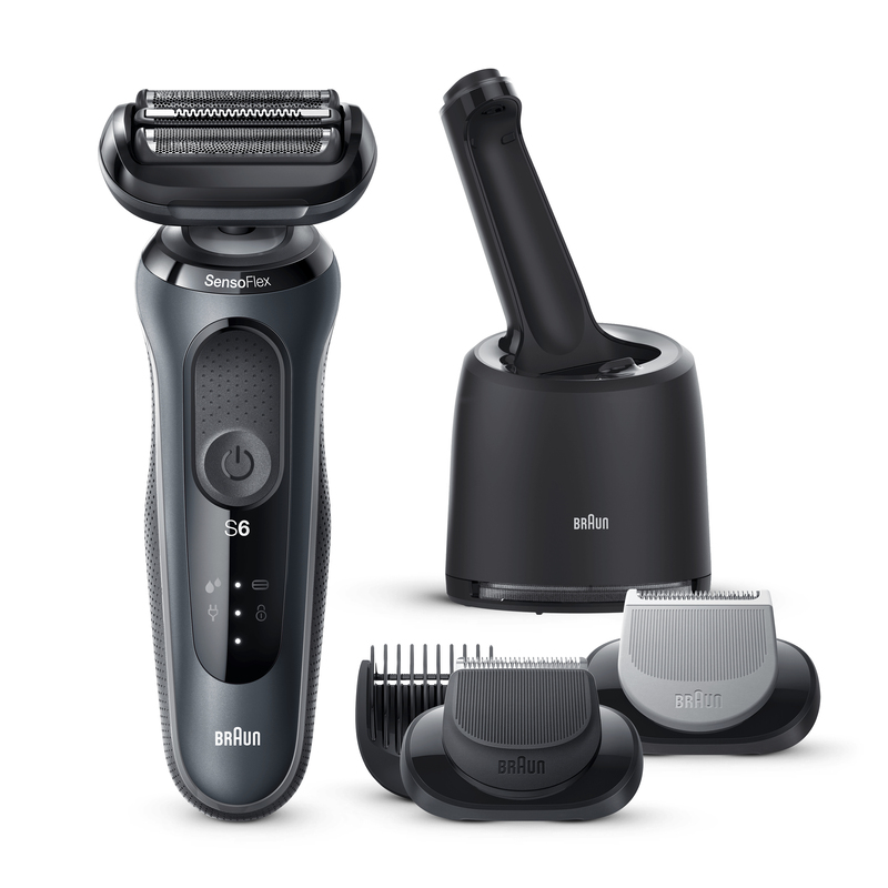 Braun Series 6 60-N7650CC Wet & Dry Shaver With Smartcare Center And 2 Attachments Grey