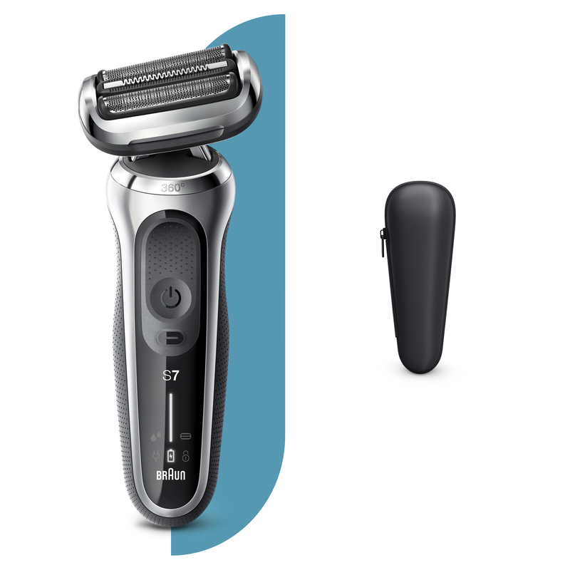 Braun Series 7 70-S1000S Wet & Dry Shaver With Travel Case Silver