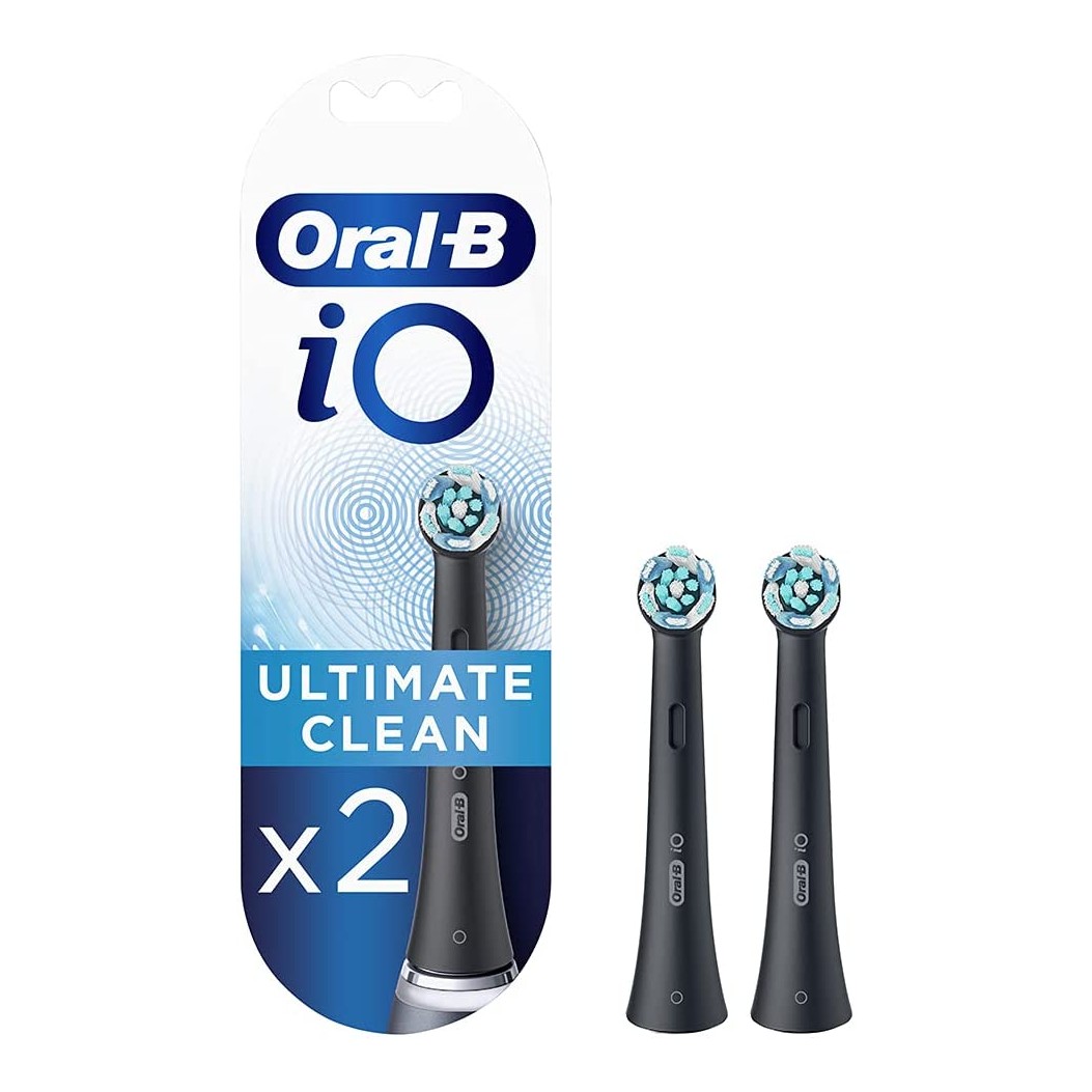 Oral-B Io Ultimate Clean Replacement Brush Heads Pack Of 2 Black