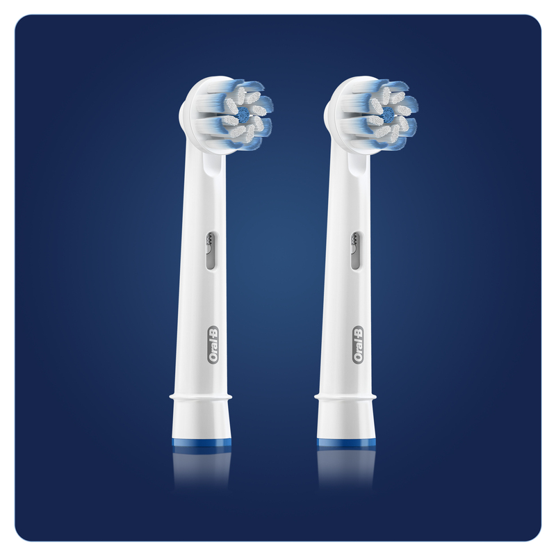 Oral-B Eb 60-2 Sensi Ultrathin Electric Replacement Toothbrush Heads Pack Of 2 White