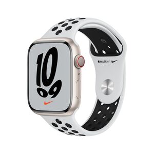 Apple Watch Nike Series 7 GPS + Cellular 41mm Starlight Aluminium Case with Pure Platinum/Black Nike Sport Band