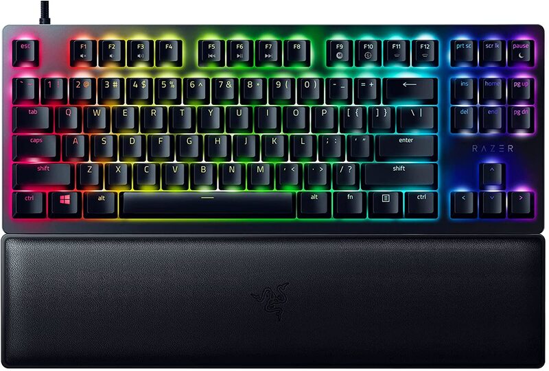 Razer Huntsman V2 TKL Optical Gaming Keyboard - Clicky Optical Switch Purple - Black (US English)