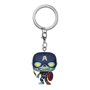 Funko Pop Marvel What If Season 2 Zombie Captain America Vinyl Keychain