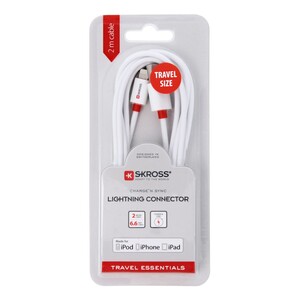Skross Charge N Sync Lightning To USB-A Charging Cable 2m White