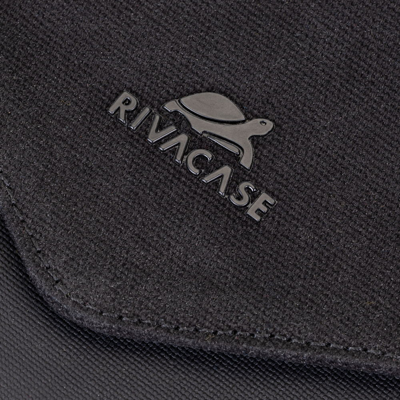 Rivacase 8511 Black Canvas Crossbody Bag 11-Inch