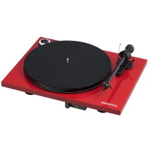 Pro-Ject Essential III HP Turntable Ortofon OM10 with Built-in Phono Preamp - Red