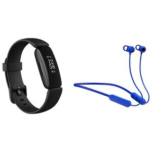 Fitbit Inspire 2 Activity Tracker Black/Black & Skullcandy Jib+ Wireless Earphones Blue (Bundle)