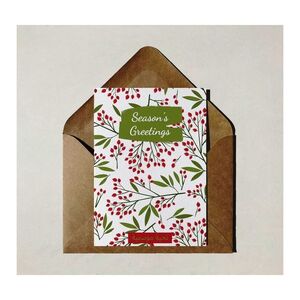 Bumble & Mouse Winter Berry Greeting Card (10.5 x 14.8cm)