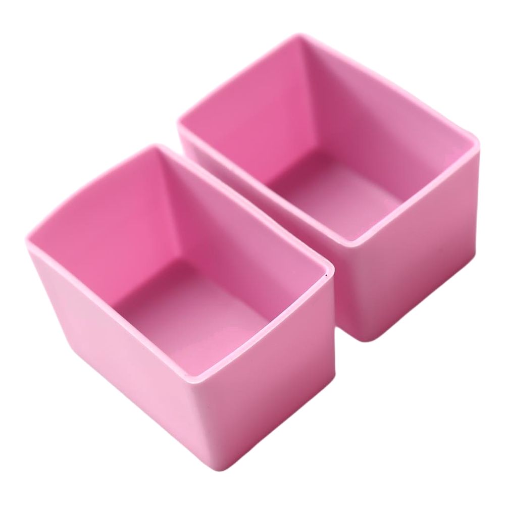 Munch Cups Rectangle Pink (Set of 2)